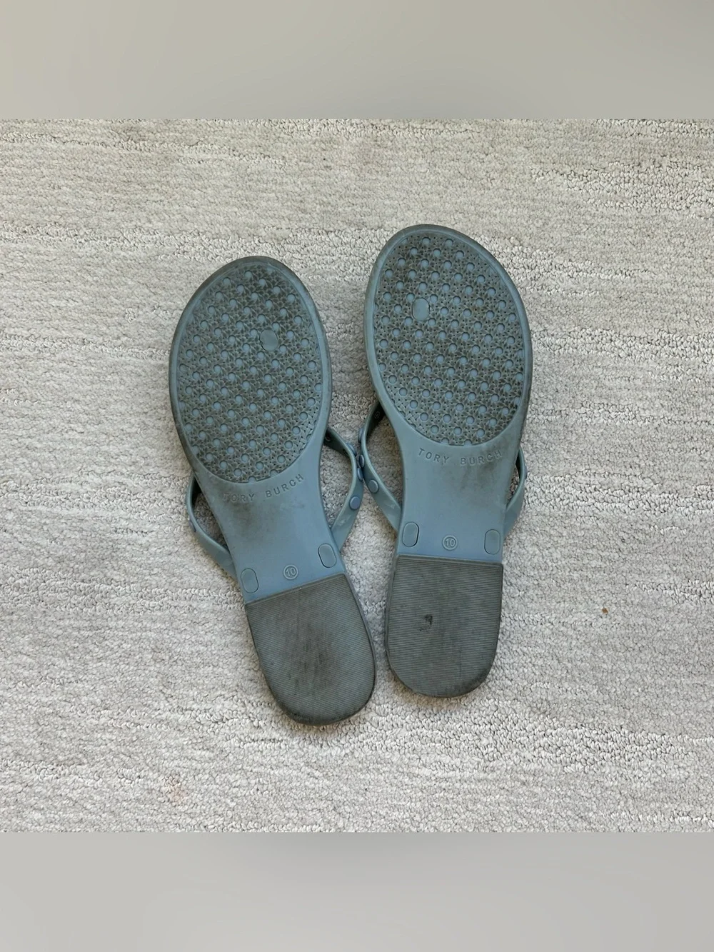Tory Burch Jelly Light Blue Flip Flops